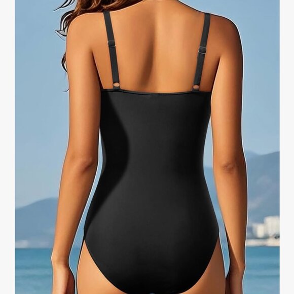 One Piece Bathing Suit for Women Tummy Control Swimsuit Slimming Vintage XL - Picture 5 of 6